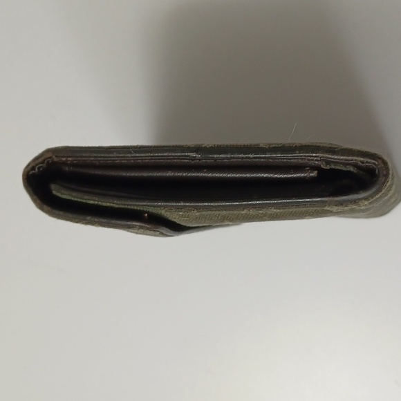 Louis Vuitton *Vintage* Trifold Mini Lin Army Green Denim Leather Wallet - Picture 3 of 11